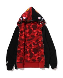 <span class=keywords><strong>Sudadera</strong></span> con Capucha y Cremallera con Estampado de Camuflaje Rojo, Unisex, Estilo Urbano, Corte Holgado, para Otoño, 100% Algodón Ecológico - Product Image 3