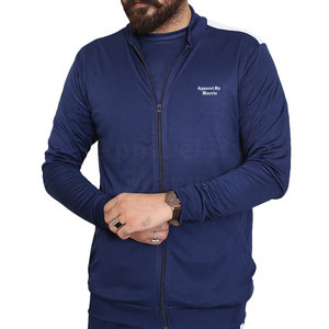 Conjunto deportivo informal de dos piezas para hombre con diseño clásico, chaqueta y pantalones a juego, adecuado para uso diario. - Product Image 4