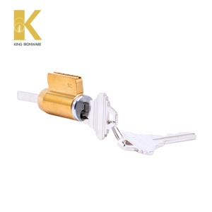 Cylindre de serrure de porte en laiton chromé satiné, 5 goupilles, rainure SX, logo personnalisé disponible - Product Image 2