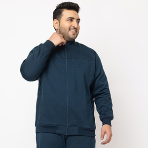 Ensemble survêtement molletonné épais personnalisé avec sweat à capuche zippé surdimensionné et pantalon de survêtement large, style streetwear OEM - Product Image 1