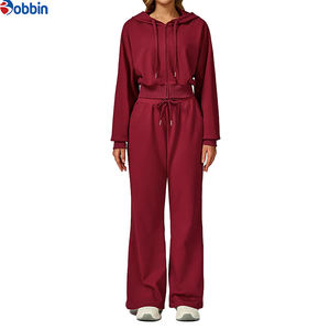 Survêtements pour femmes avec logo personnalisé, ensembles de survêtements à la mode, pantalons de sport brodés, haut à capuche à fermeture éclair à manches longues, ensemble 2 pièces pour femmes - Product Image 6