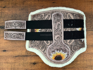 Nouveaux ensembles combinés de chaussures et d'enveloppes de cheval en cuir de vachette usiné de luxe produits de cheval en cuir véritable de haute qualité doux et durables - Product Image 4