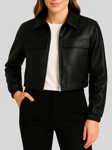 Women's Fashion <b>Suede</b> Leather <b>Jacket</b> Genuine Sheepskin, Daily Casual Leather Coat for Women - Product Image 6