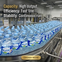 Machine de remplissage électrique automatique 3-en-1 pour eau en bouteille, boissons et huile, avec moteur et emballage en verre, garantie 2 ans