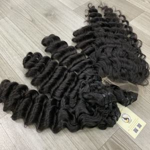 Nuevo Paquete de pelo ondulado profundo de alta calidad, cutícula alineada, cabello humano natural virgen de trama negra - Product Image 6