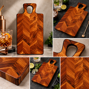 Tabla de cortar de madera de acacia con asa, rectangular, para servir carne, queso, pan, para la cocina - Product Image 3