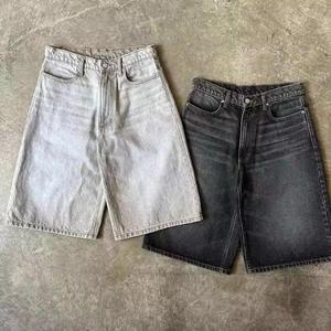 Shorts en jean amples style Hip Hop pour hommes, streetwear, design personnalisé, en denim épais - Product Image 3