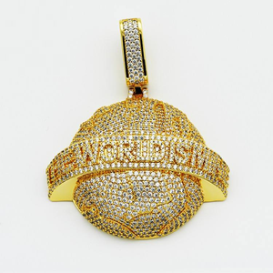 Pendentif Iced Out World Is Yours en Moissanite et Diamant, Argent 925, Collier Statement Hip Hop - Product Image 6