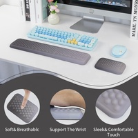 Ensemble de tapis de souris en silicone PU Black Blossoms, tapis de souris simple pour ordinateur, repose-poignet, tapis de souris pour clavier, tapis de bureau pour le bureau et la maison