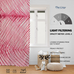 Cortinas de Algodón con Estampado Artesanal Indio, Cortinas Decorativas para Ventanas, Panel de Cortina para el Hogar, Hotel, Interior, Venta al por Mayor - Product Image 6