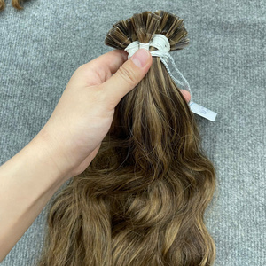 Producto Popular: Extensiones de Cabello Humano Vietnamita 100% Natural, Ondulado, Punta Plana, Color Piano, Listo para Enviar, Suave y Sin Enredos - Product Image 1