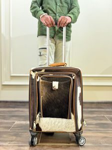 Tendance prix de gros bagages sacs 100% en cuir véritable chariot voyage bagages valises sacs de voyage pour hommes femmes - Product Image 2