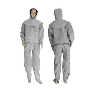 Vêtements de haute qualité pour le soudage, combinaisons de soudage en cuir, veste marron, pantalon, ensemble de vêtements pour le soudage - Product Image 1