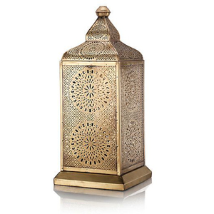 Portavelas de latón estilo vintage, decorativo, dorado, metálico, colgante, para velas de pilar, para interiores, exteriores, hogar, bodas - Product Image 6