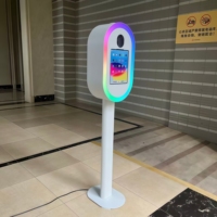 Kit de photomaton portable tout-en-un avec éclairage LED moderne, montage rapide, caméra selfie et télécommande Bluetooth en métal robuste