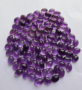 Ametyste naturelle ovale cabochon à dos plat AA Plus, pierres précieuses calibrées pour la fabrication de bijoux - Product Image 6