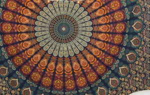 Popular Tapiz Hindú Hippie |   Colcha de Pared con Diseño de Mandala de Elefante, Estilo Bohemio, Tamaño Individual 54x84 Pulgadas, Multicolor - Product Image 3