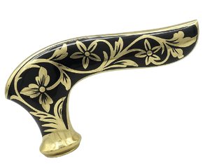 Poignée de canne de marche vintage en laiton, sculptée en forme d'animal, accessoire classique pour cannes en bois - Product Image 1