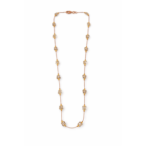 Collar de Moda con Cristales y Flores en Oro Rosa de 18K para Mujer, Cadena Delicada con Cuentas Florales Blancas, Joyería Elegante para Regalo - Product Image 5