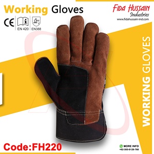 Gants de travail du cuir Gants de gréeur canadiens Guantes de Seguridad Gants en cuir du Pakistan - Product Image 4