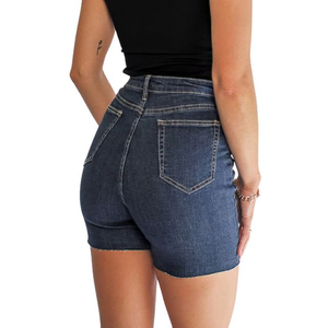 Shorts de Mezclilla Rectos de Cintura Media para Mujer, Transpirables, de Secado Rápido, Cómodos, Diseño Casual, Sexy y Vintage, Venta al Por Mayor de Fábrica - Product Image 3