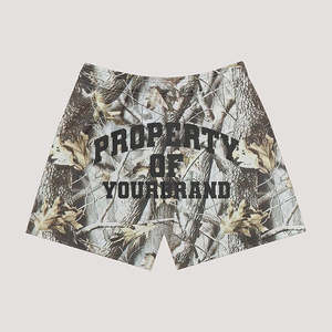 Factory Manufacture Custom Real Tree Print Mesh Shorts Double <b>Layer</b> 5 Inches Inseam Polyester Summer Mesh Shorts For Men - Product Image 4