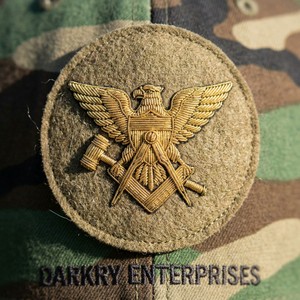 Insignia Redonda Personalizada de Alambre de Oro con Doble Águila del 32º Grado Masónico, Rito Escocés, Bordado a Mano, Fabricante de Insignias - Product Image 6