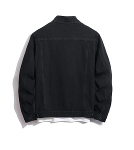 Custom Made Men's <b>Long</b> Stretch <b>Denim</b> <b>Jacket</b> Men Jean <b>Jacket</b> Cotton Blue Winter Plain <b>Denim</b> <b>Jacket</b> For Men Plus Size for sale - Product Image 2