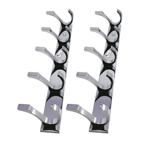 PROMIXO Heavy-Duty Modern Aluminium Hook <b>Rack</b> Wall Mounted Clothing Organizer for Bathroom Kitchen Bedroom Hallway Clothes Towel - Product Image 2