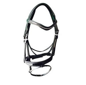 Bride de cheval en cuir de haute qualité Bride de cheval en cuir véritable avec rembourrage doux - Product Image 1