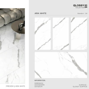 Azulejo de Porcelana Brillante de Lujo 600x1200, Formato Grande, Superficie Pulida Premium, para Paredes y Pisos, Diseño Interior y Exterior Moderno - Product Image 1