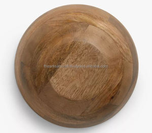 Tazón de Servir Europeo de Madera Natural Multicolor, Duradero, Pulido, Elaborado por Artesanos, para Recuerdos con Estilo Náutico - Product Image 4
