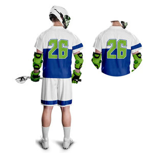 Uniforme de lacrosse respirant à manches courtes de haute qualité, logo personnalisé OEM imprimé, léger, anti-humidité, pour équipe sportive, vente en gros - Product Image 6
