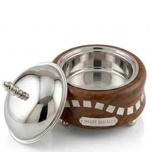 Olla de lujo moderna y duradera de madera con incrustaciones de nácar imperial, cazuela aislada de acero inoxidable premium, plato para calentar, grande - Product Image 3