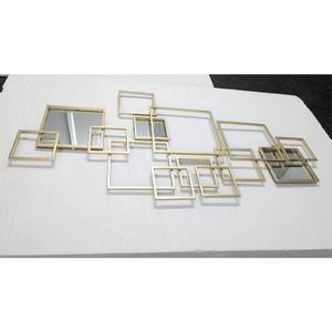 Daystar Trade Modern Abstract <b>Geometric</b> Rectangle Metal <b>Wall</b> Sculpture Gold Plated Contemporary <b>Art</b> Decor Living Room Wedding - Product Image 3