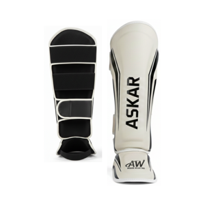 Customized Wholesale Professional Wears Leather Shin Pads For Martial Arts Training Durable Shock Absorption <b>Foam</b> <b>Padding</b> - Product Image 1