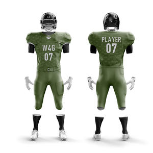 Ensemble de maillots et shorts de football américain personnalisés pour hommes adultes W4G, 100% polyester respirant, imprimé par sublimation, taille plus - Product Image 6