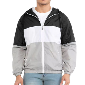 Unisex Eco-Friendly 100% Polyester Windbreaker Jacket <b>Shorts</b> Tracksuit Set Full <b>Zip</b>-Up Front Logo High Street Style OEM Service - Product Image 1