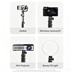 Trípode extensible de 1.8m para transmisión en vivo, base de acero al carbono de alta resistencia con montaje de rosca universal de 1/4" para múltiples dispositivos - Product Image 2