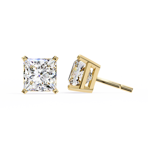 Classic 4 Prong Princess Cut E VS 1.5 ct Each Lab Grown Diamond 14K Gold IGI Certified <b>Earring</b> <b>Tops</b> for Gift Party & Anniversary - Product Image 6