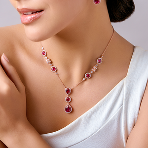 Super September Hot Sale Rose Gold Plated 925 Sterling <b>Silver</b> Floral <b>Necklace</b> <b>and</b> <b>Earrings</b> Jewelry <b>Set</b> for Women - Product Image 6