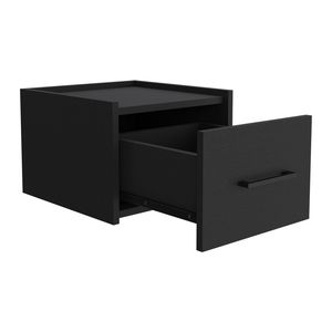 Table de chevet flottante noire Calion pour chambre à coucher - Product Image 2