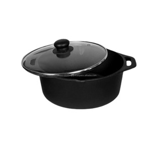 <b>Indian</b> Manufacturer Cast Iron 10 Inch Dutch Oven With Glass Lid for Home Hotel and Restaurant From Balaghat,Madhya Pradesh - Product Image 3