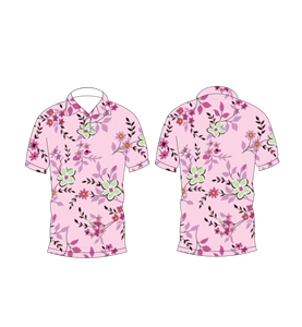 เสื้อโปโลพิมพ์ลายดอกไม้สีชมพูสำหรับผู้ชาย เสื้อยืดแฟชั่นแขนสั้นลำลองสำหรับฤดูร้อน - Product Image 3
