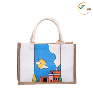 Bolsa de Almuerzo Resistente de Yute con Costuras Reforzadas y Acabado Premium - Product Image 3