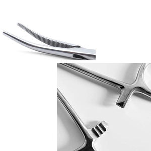 Pinces chirurgicales hémostatiques professionnelles en acier inoxydable à manche coudé, instruments de maintien - Product Image 5