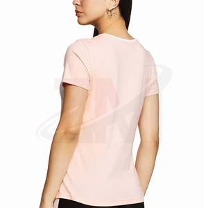 เสื้อยืดคอกลมแขนสั้นผู้หญิง ทรงปกติ ผ้าถักโพลีเอสเตอร์ สีตัดต่อ สไตล์ลำลอง สำหรับฤดูใบไม้ผลิและฤดูร้อน - Product Image 4