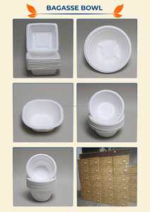 Sustainable Sugarcane Fiber 350 ml Round Serving Bowl Zero Waste Restaurant Catering Biodegradable Bowl OEM Custom Logo - Product Image 4