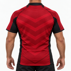 Maillot de rugby haut de gamme, vêtements de sport personnalisés, t-shirt par sublimation, tissu respirant, construction légère, coupe confortable, anti-humidité - Product Image 2