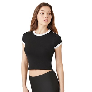 Nuevas Camisetas Cortas para Mujer, Elásticas, Talla Regular, Estilo Urbano, Ajustadas, Transpirables, Ligeras y a la Moda - Product Image 4